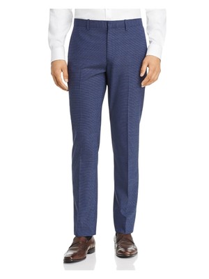 

THEORY Мужские синие плоские передние, прямые штаны Slim Fit из смесовой шерсти, Синий, J0471231