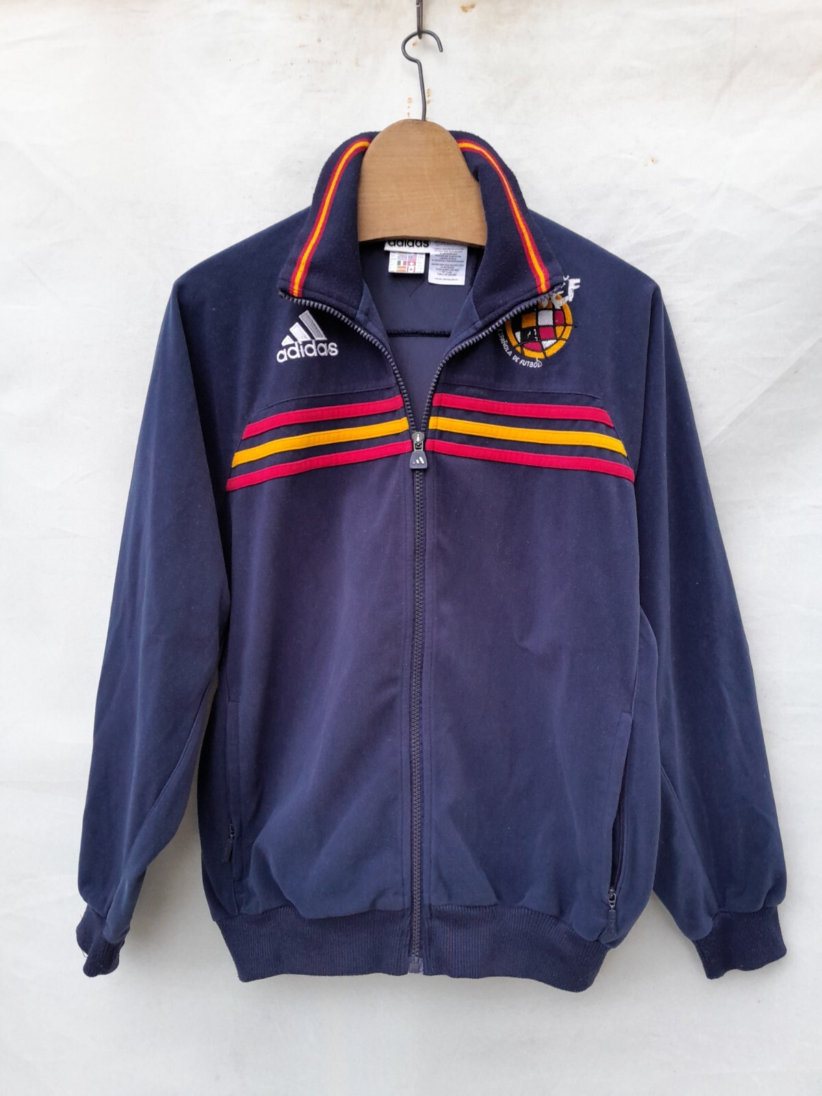 Vintage Spain 1998 Track Jacket Mens XS Blue adidas Velour
