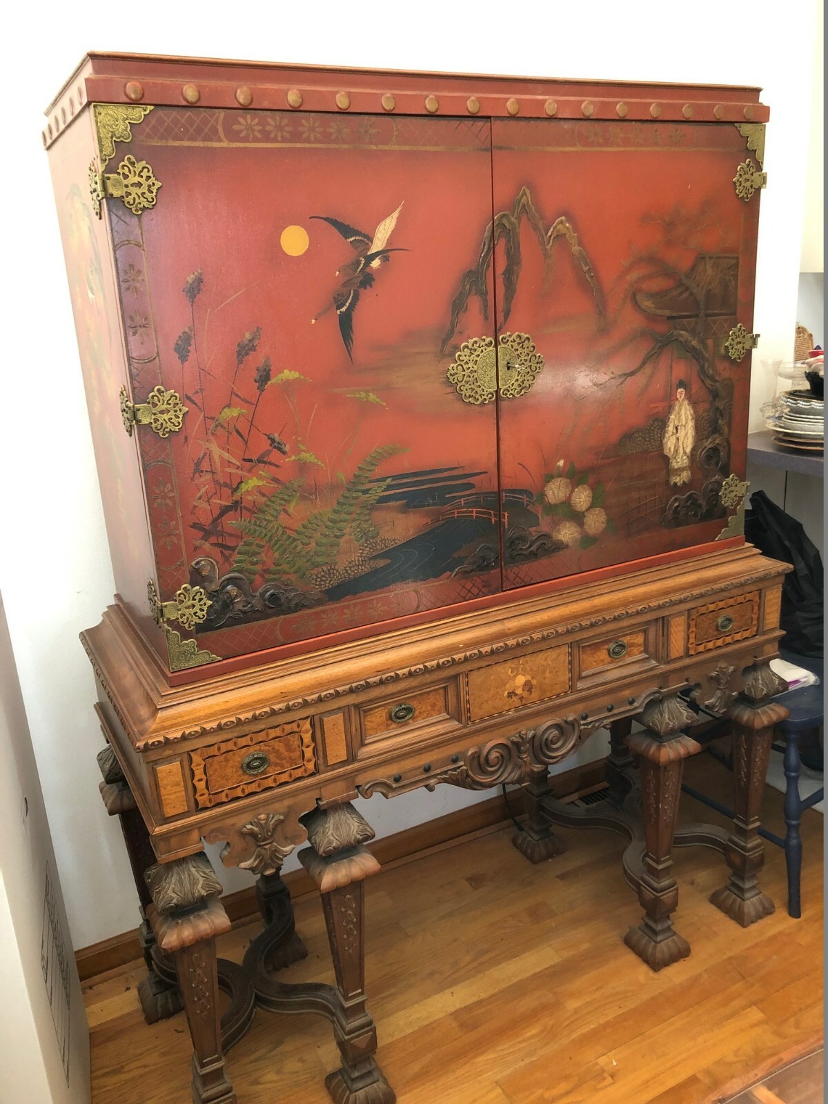 Rockford Republic Furniture Asian/Oriental Chest Circa 1930's Rare