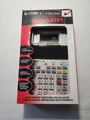 Sharp EL-1750V Electronic Printing Calculator With Box Tested See Description