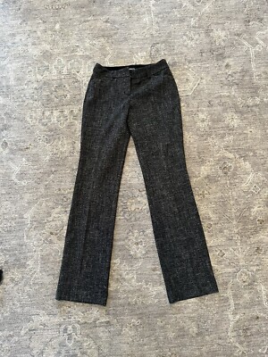 Express Editor Cut Barely Boot Low Dress Pants 00R Heather Gray EUC