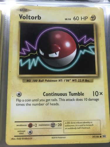 9999 PSA10 ビリリダマ voltorb 2018 36 30 Amazon.com: Pokemon - Voltorb (39/108) - XY Evolutions