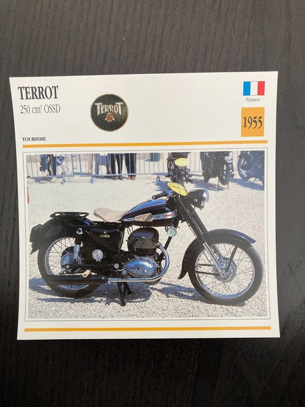 Carte Fiche Moto Collection Atlas Terrot 250 Cm3 Ossd