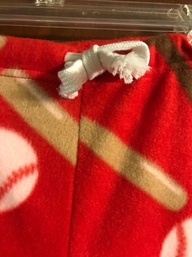 Grandma Pants Red Baseball-Themed Lounge/Sleep Pants Unisex Size M NWT