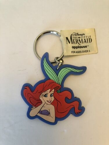 RARE Disney The Little Mermaid Ariel Applause Vinyl Keychain Key Ring With Tag