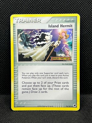 Island Hermit 76/101 Stamped Holo Reverse EX Dragon Frontiers Pokémon Tcg