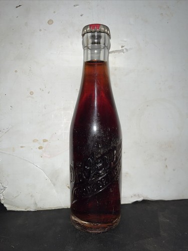 Full 6 1/2 Oz. Embossed 10 2 4 Dr Pepper Soda Bottle, Charlotte N.C.