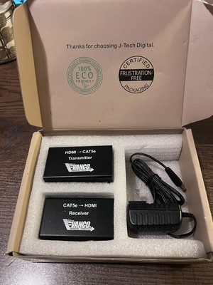 Vanco 280502   HDMI Extender Over 2x CAT5e Transmitter and Receiver 
