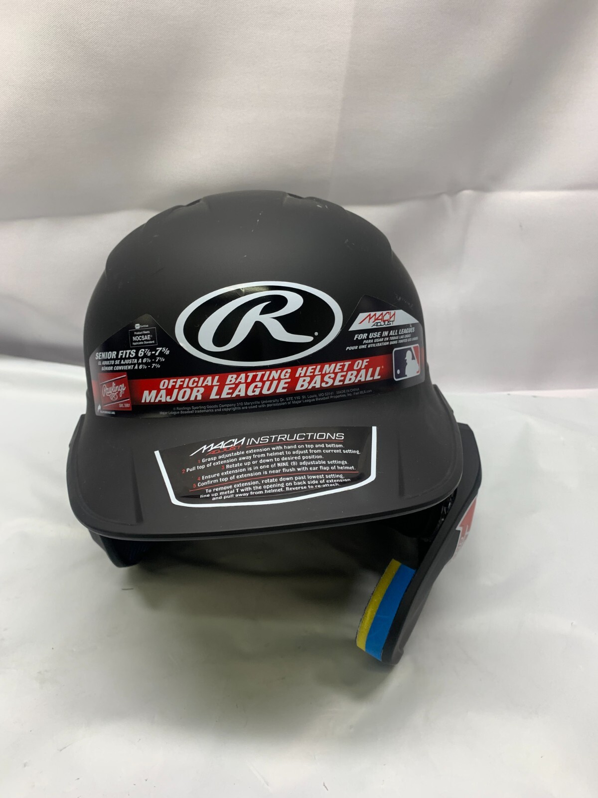 Rawlings Mach Adjustable Batting Helmet-Senior Fits 6 7/8-7