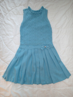GIRLS SIZE 9 GYMBOREE BLUE SWEATER DRESS NWOT