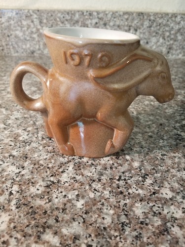 1979 Frankoma Democratic  US Collector's Collectible Brown  Donkey Mug