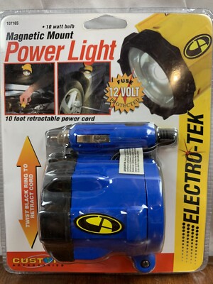 Electro-Tek Magnetic Mount Power Light 12 Volt Retractable Cord 10716 