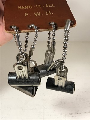 Vintage Hang-It-All Leather 1960s accessories men's closet clips