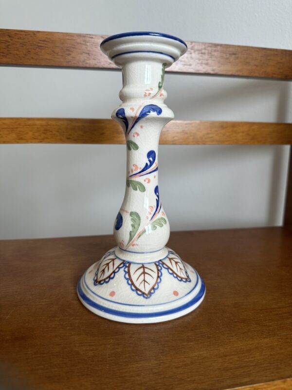 Vintage Tiffany & Co Hand-Painted 8" Candle Stick Holder