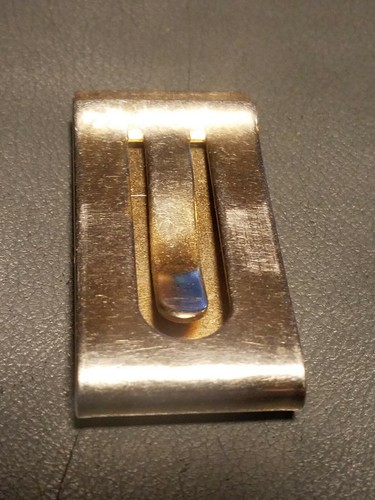 Vintage American Eagle 1985 baron money clip silver toned enameled USA