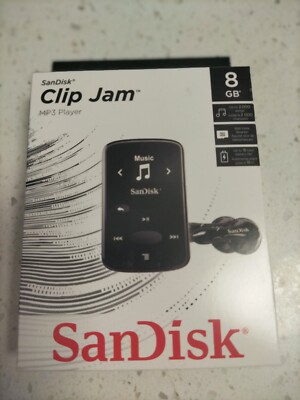 SanDisk Sansa holds 2000 Songs Black Clip Jam 8GB MP3 Player with FM Radio 