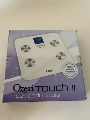 Ozeri Touch 440 lb Digital Bath Scale - Measures Weight, Body Fat, Hydration