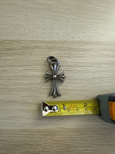 Chrome Hearts Silver Pendant Small CH Cross With Bale | eBay