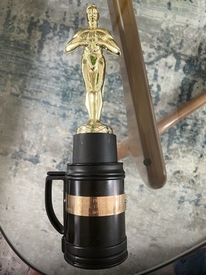 Century Plaza Hotel & Tower LA Oscar Award 15 Inches Tall Gold Tone Metal