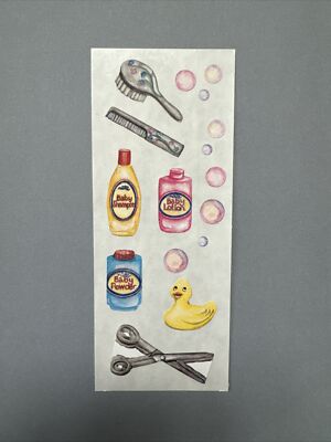 Creative Memories Stickers | BABY BATH BUBBLES DUCK COMB | Retired  97 Grossman