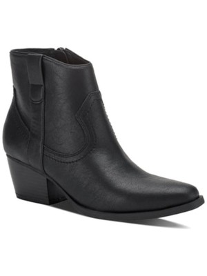 Женские черные ботинки Perriee с миндалевидным носком на блочном каблуке STYLE & COMPANY в западном стиле длиной 5,5 М