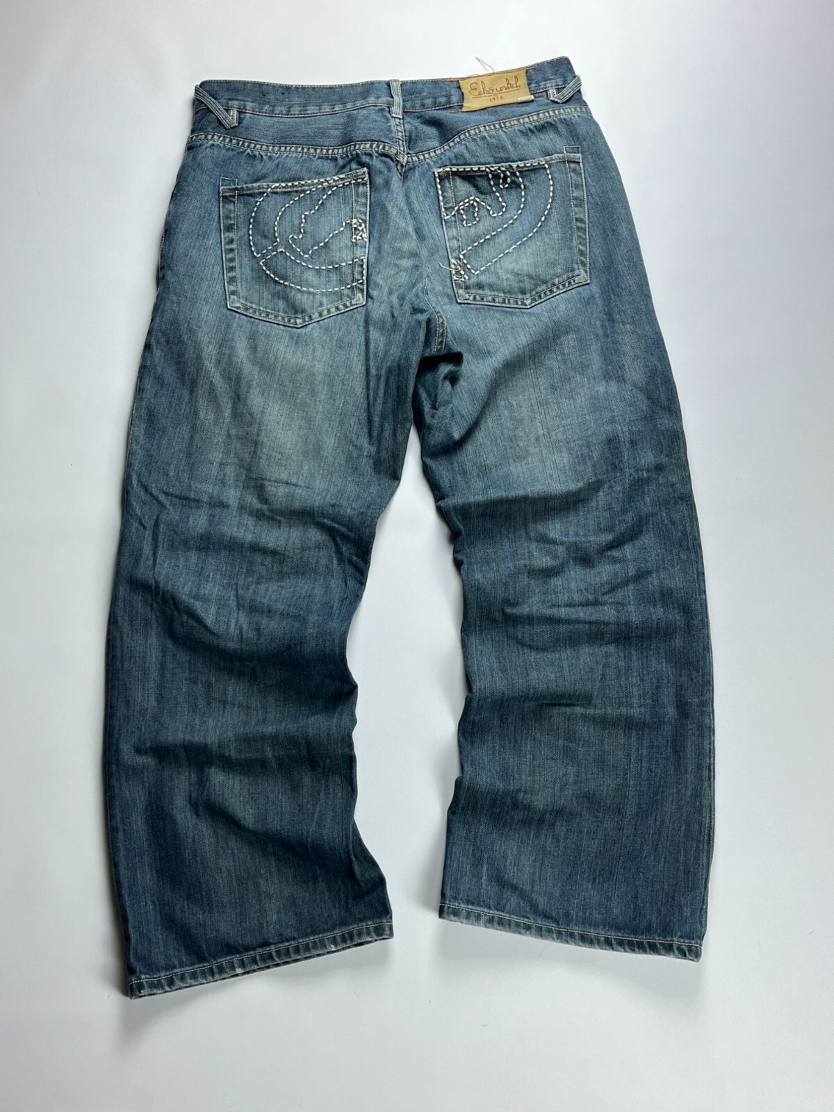 Ecko Unltd 90s Baggy Jeans 38x32 Rare Rhino Logo Wide Leg