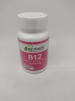 EZ Melts B12 Sublingual Vitamin 2,500 mcg, Methylcobalamin, Sugar-Free 12/2025