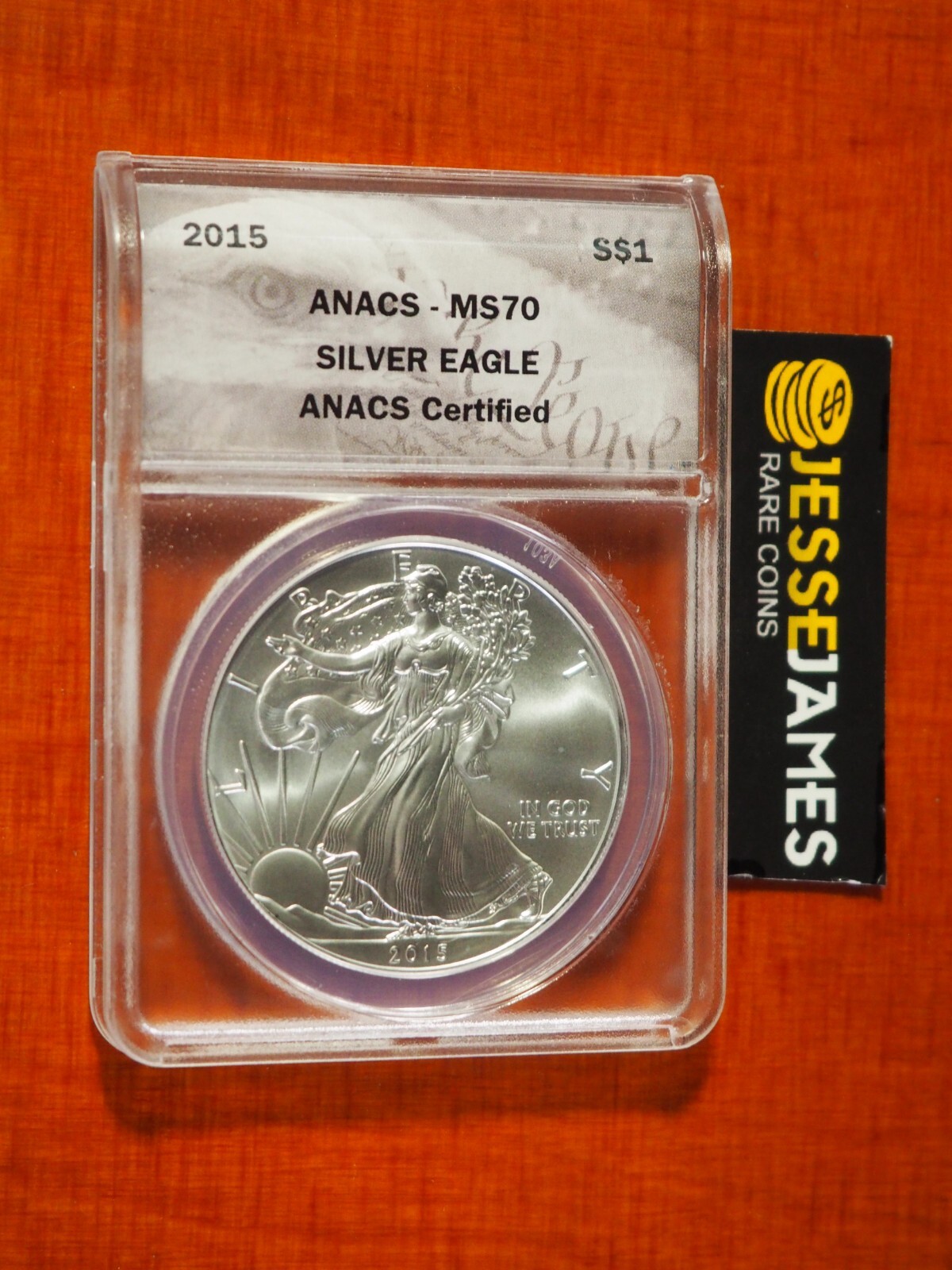 2015 $1 AMERICAN SILVER EAGLE ANACS MS70 | eBay