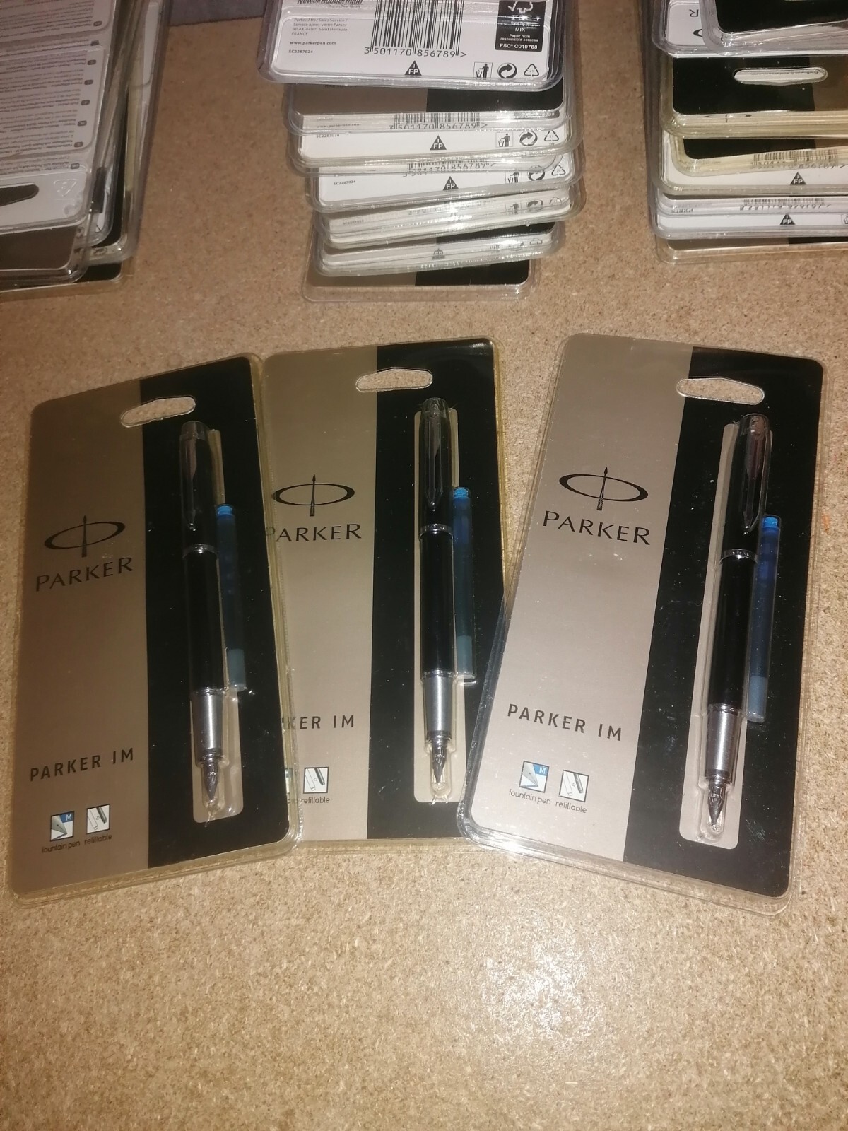 サピックスオープン6セット Parker IM - Black/Chrome Trim Fountain Pen - Medium Nib