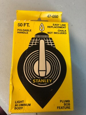 VINTAGE Stanley 50 Ft 47-050 Chalk Line Plumb Bob Feature - No Chalk Incl #GF