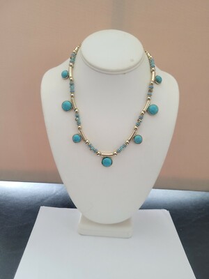 New Premier Designs Jewelry BON VOYAGE 14.5''-18.5'' Faux Turquoise Necklace 