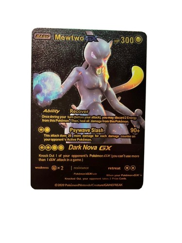 RARE Pokémon Mewtwo GX Black Foil Card 300hp | eBay