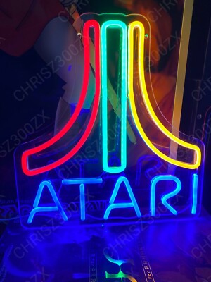 Atari 2600 Neon LED Sign 12x13 Arcade1up Gaming Room Decor Wall Plaque OFFICIAL