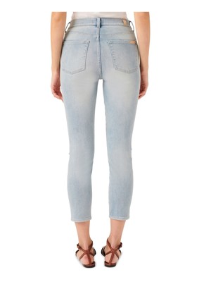 7 FOR ALL MANKIND Женские синие джинсовые укороченные узкие джинсы с завышенной талией на молнии 28