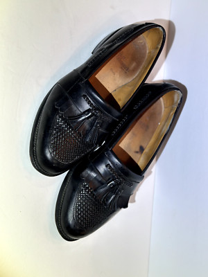 ALLEN EDMONDS Cody Black Leather Tassel  Loafer 1809 Mens Size 9.5 EEE