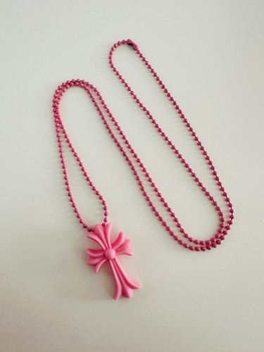 アクセサリー Chrome Hearts Rubber Small Cross Blue Chrome Hearts 20th Anniversary Tokyo Blue Silicone Necklace