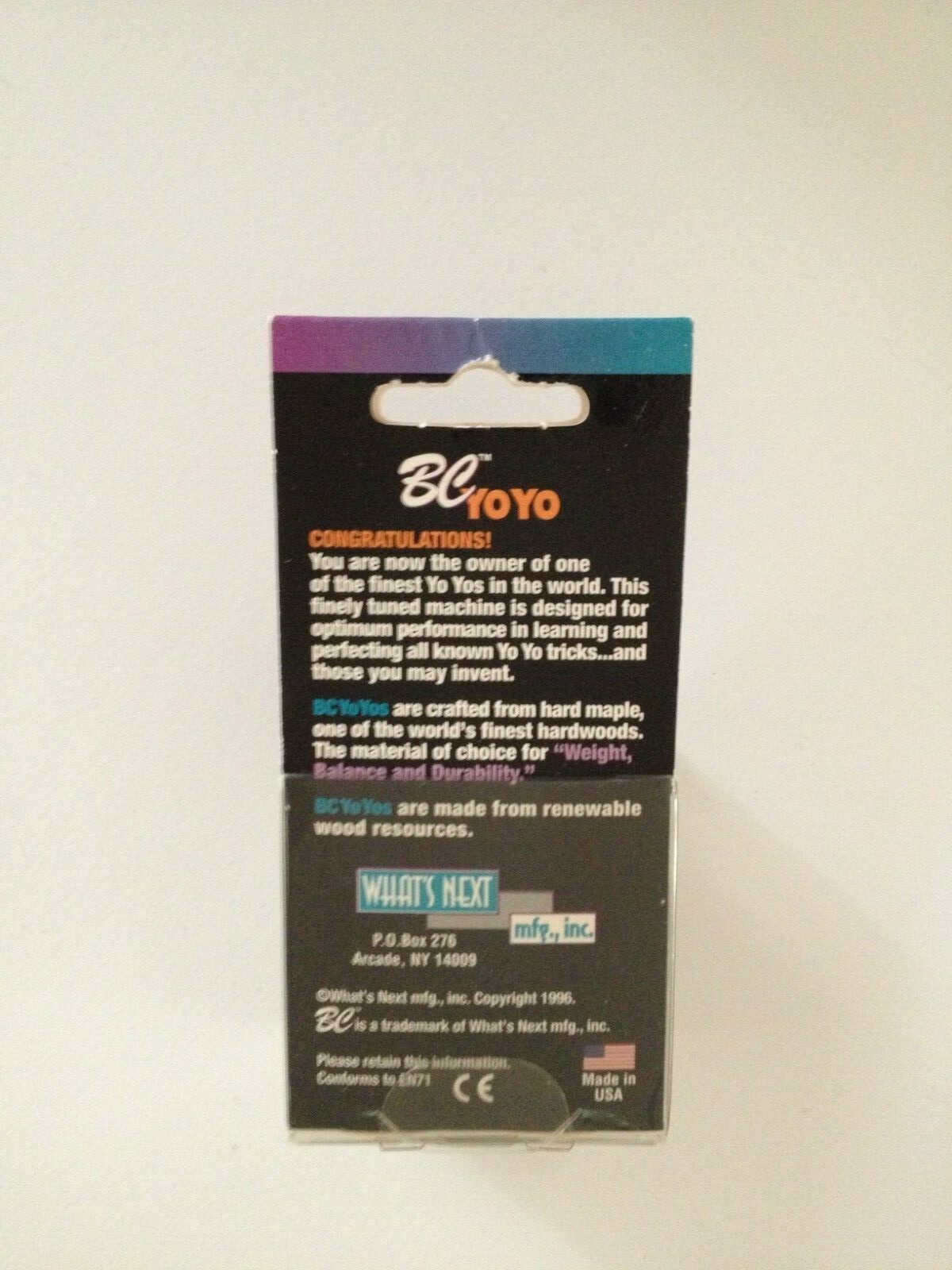 B.C. PHANTOM YO YO  GREEN/BLACK WITH B.C. STRING PACK .NEW IN BOX SEE PICKS