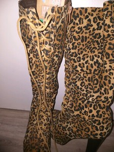 designer leopard print boots