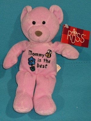 Russ Scribbles Message Bear~MOMMY IS THE BEST~ Lavender ~ Vintage