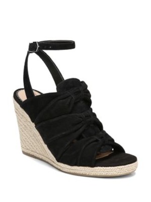 

SAM EDELMAN Женские черные плиссированные туфли-эспадрильи Awan с круглым носком на танкетке, размер 9 м, Черный, F7846L1