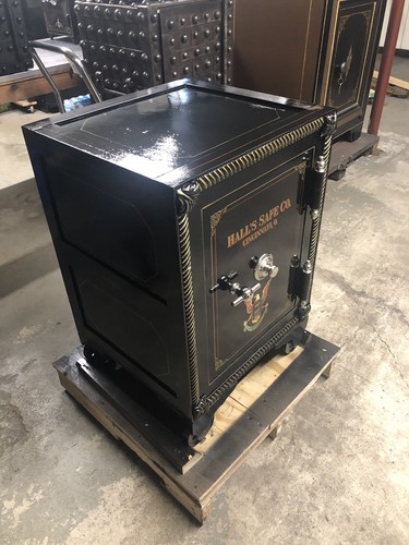Fantastic Restored c.1889 Halls safe like Mosler original interior