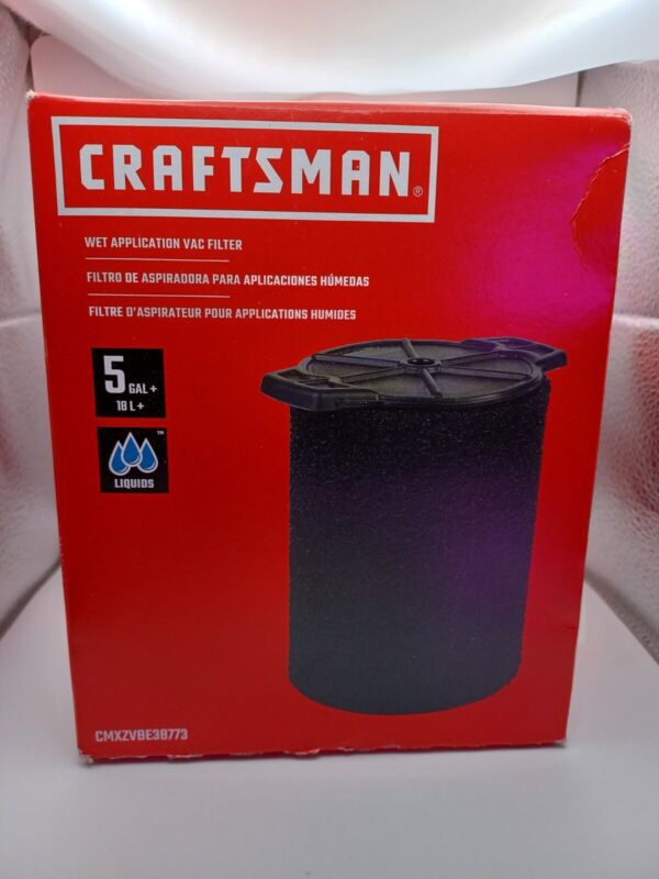 NEW Craftsman CMXZVBE38773 Wet Application Filter for 5 to 20 Gallon Wet/DryVac
