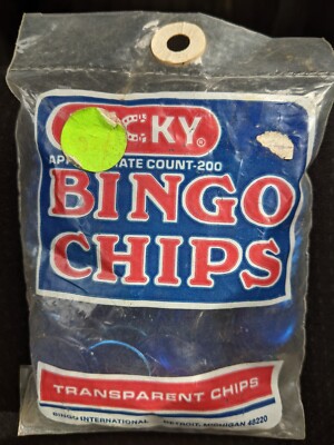 Lucky Brand transparent blue bingo chips 200 count