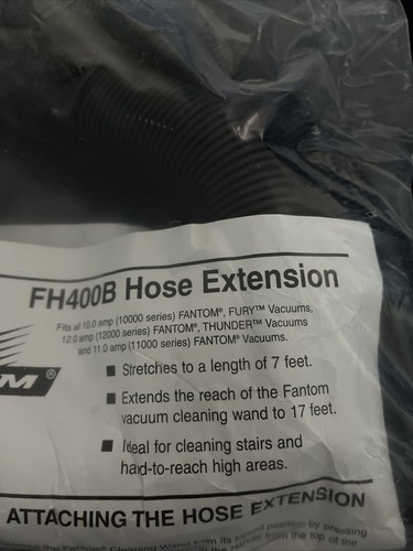 Fantom Vacuum Cleaner 7' Stretch Hose Extension FH400B 10000 11000 12000 Series