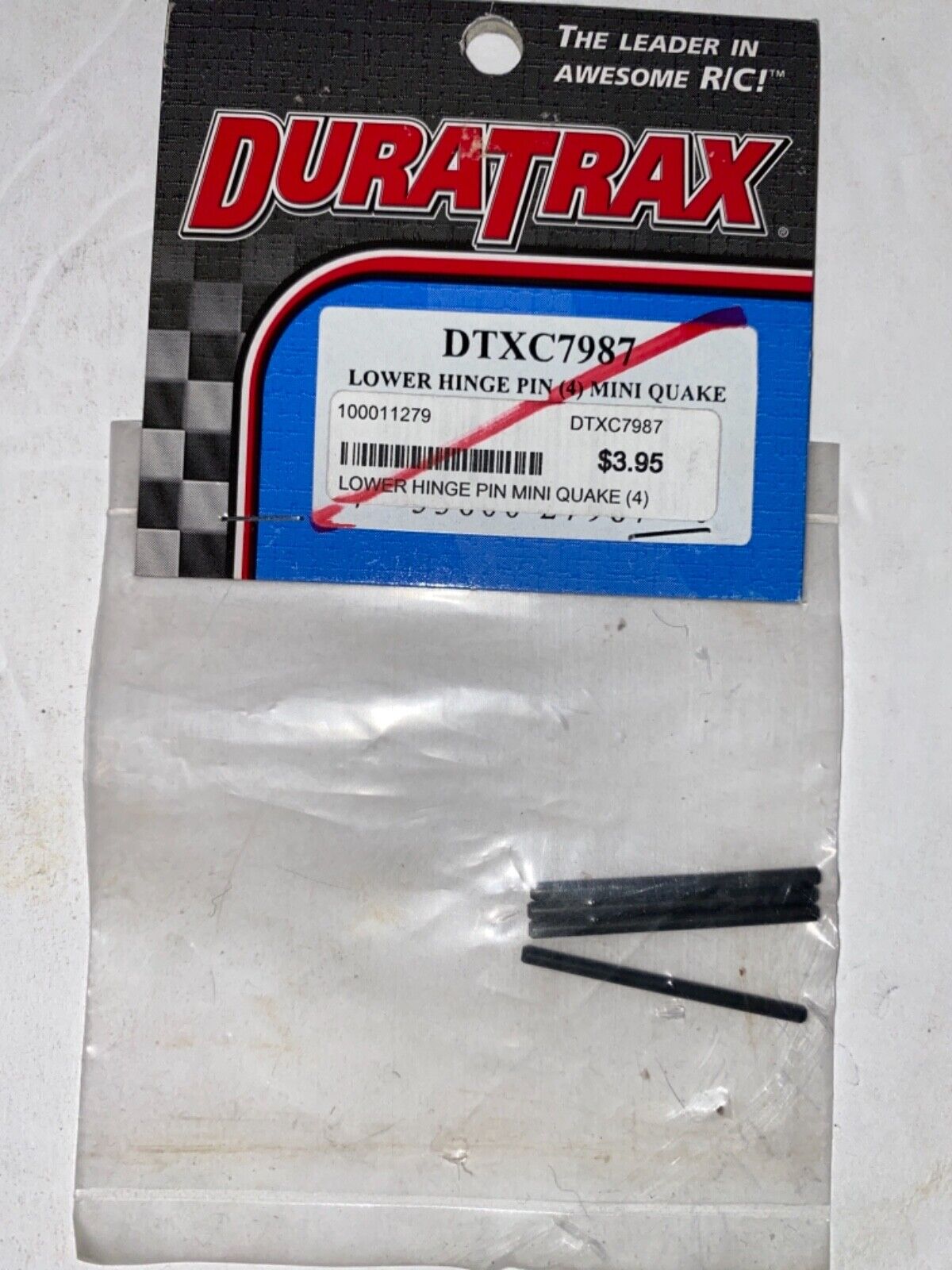 DURATRAX Lower Hinge Pin (4) Mini Quake #DTXC7987
