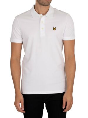 Мужская однотонная рубашка-поло Lyle & Scott, белая