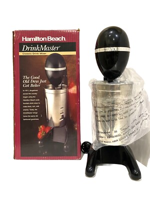 HAMILTON BEACH Classic Drink Mixer DRINKMASTER Milkshake Machine 65210 Black VTG