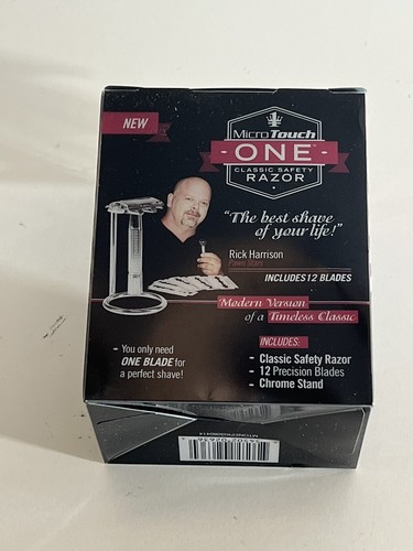 With12 Precision Blades & Chrome Stand New
