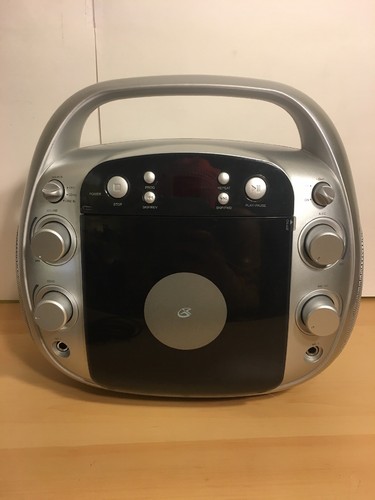 GPX J100S Portable Karaoke Party Light Up LED CD Player Machine Speaker