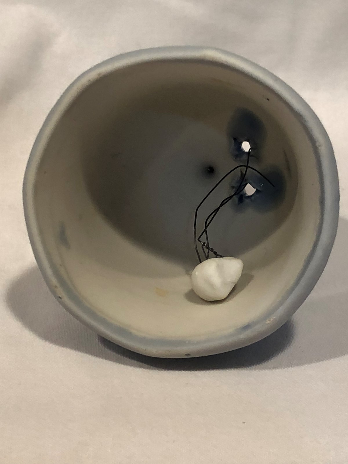 Blue Farm Winter Scene Mini Dinner Bell 3 ¼” Tall